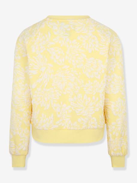Sweatshirt with Embroidered Flowers for Girls, by CONVERSE golden yellow 