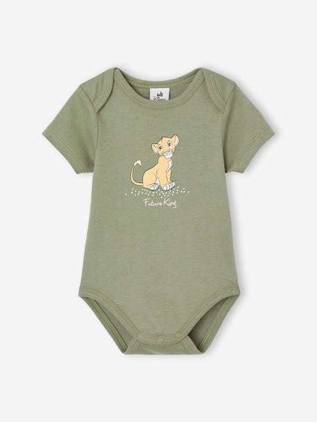 Pack of 2 Short Sleeve Bodysuits  for Babies, The Lion King by Disney® khaki 
