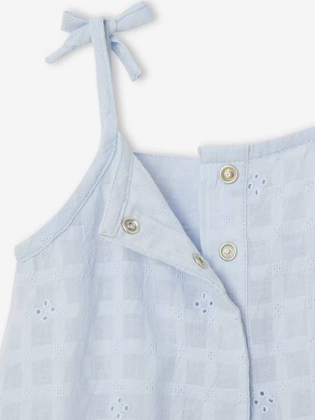Embroidered Dungarees for Newborn Babies sky blue 