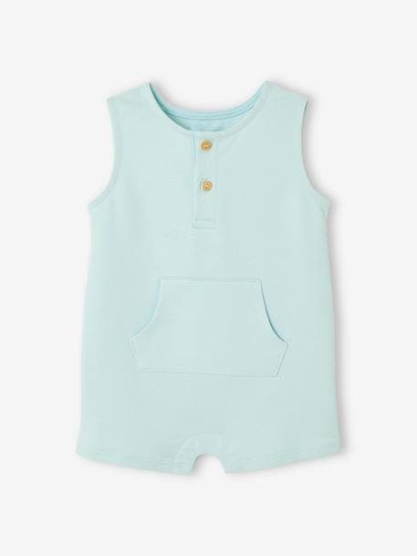 Fleece Playsuit for Babies blue+sky blue 