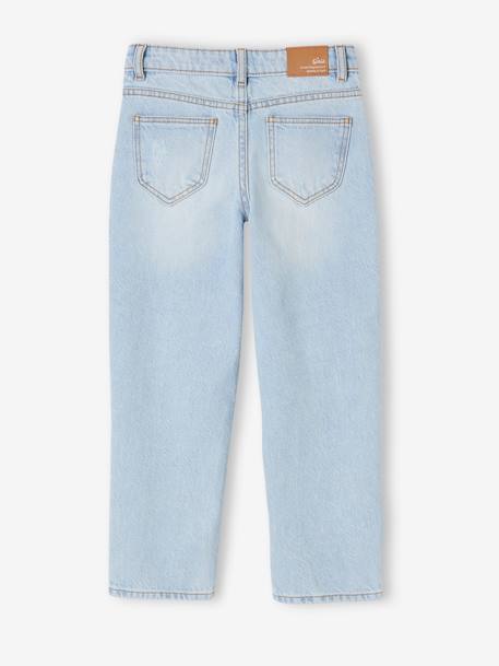 MEDIUM Hip, Straight Leg MorphologiK Jeans for Girls bleached denim+stone 