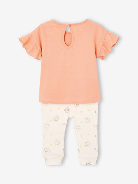 Marie of The Aristocats T-Shirt + Leggings Combo by Disney® for Babies apricot 