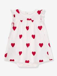 Bodysuit Dress with Heart Print by PETIT BATEAU