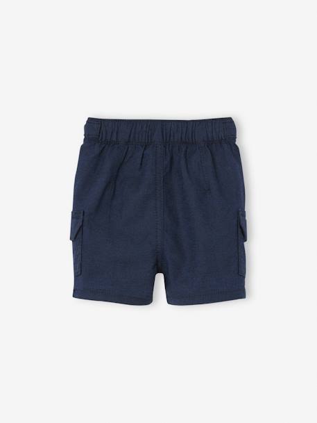 Linen & Cotton Shorts for Babies night blue 