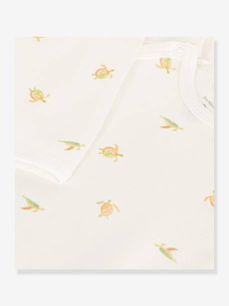 Turtle Sleepsuit by PETIT BATEAU printed white 