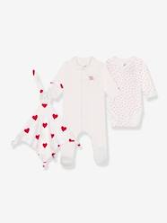 Baby-Sleepsuit + Bodysuit + Hearts Comforter by PETIT BATEAU