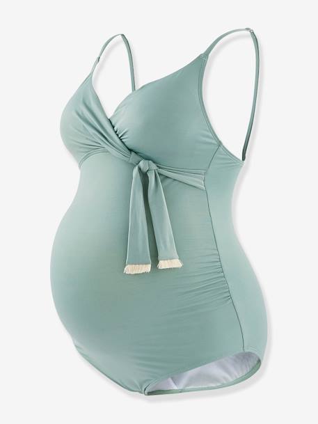 Maternity Swimsuit in Recycled Fibres, Manitoba by CACHE COEUR sage green 