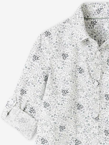 Floral Shirt & Bow Tie, for Boys printed green 