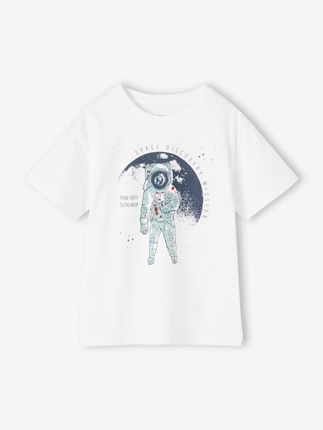 T-Shirt with Astronaut Motif for Boys ecru 