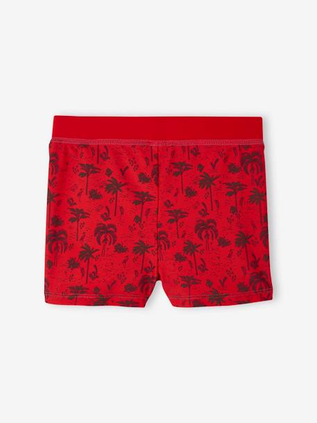 Pack of 2 Swim Shorts for Boys printed red 