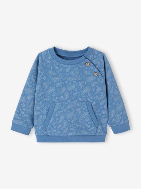 Sweatshirt with Bandana-Type Motifs, for Babies blue 