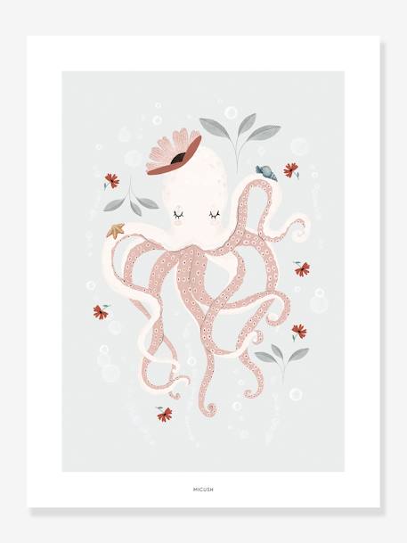 Lady Octopus Poster by LILIPINSO grey blue 