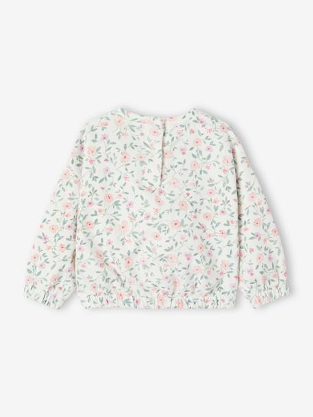 Floral Sweatshirt in Fleece for Babies ecru 