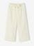 Wide-Leg Cotton Gauze Trousers with Embroidered Flowers for Girls vanilla 
