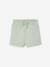 Paperbag Shorts in Fleece for Babies aqua green+fuchsia 