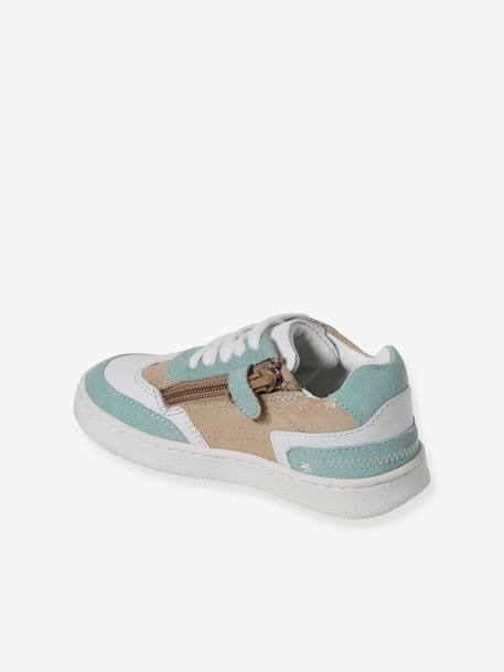Leather Trainers for Girls, Designed for Autonomy set beige+set pink 