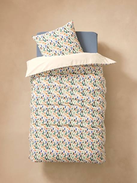 Duvet Cover + Pillowcase Set with Recycled Cotton, Mexicool multicoloured 
