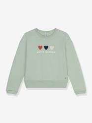 -Heart Sweatshirt for Girls by PETIT BATEAU