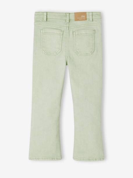 Flared Trousers for Girls almond green+pale pink 