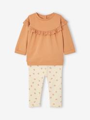 Ruffled Sweatshirt + Leggings Combo for Babies