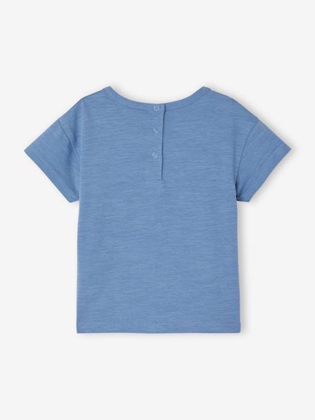 Short Sleeve 'Paradise' T-Shirt for Babies blue+ecru 