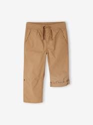 -Cropped Lightweight Trousers Convert into Bermuda Shorts, for Boys