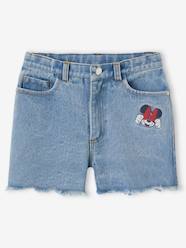 Girls-Minnie Mouse Shorts in Embroidered Denim for Girls, by Disney®