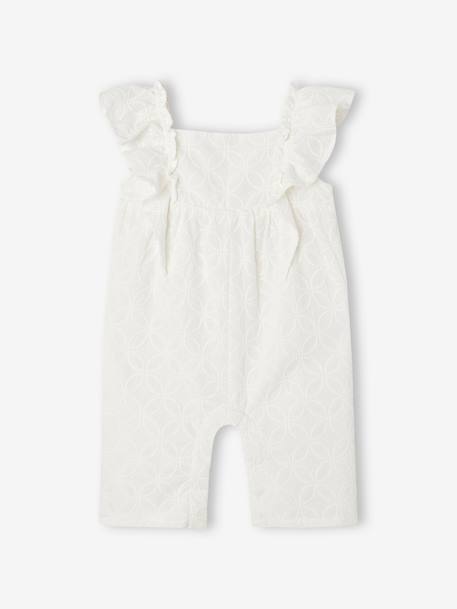 Occasion Wear Embroidered Jumpsuit for Babies ecru 