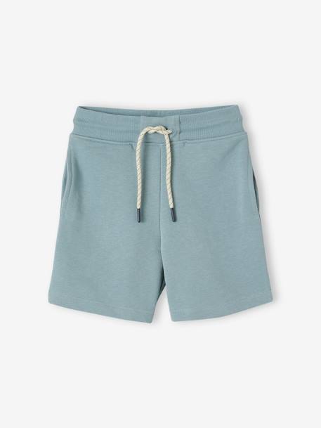 Sweatshirt & Shorts Sports Combo for Boys aqua green+marl white 
