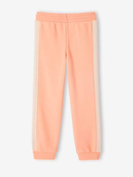 Joggers with Side Stripes for Girls coral 