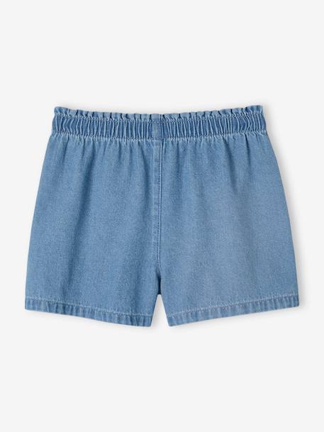 Easy-to-Put-On Light Denim Shorts, for Girls stone 