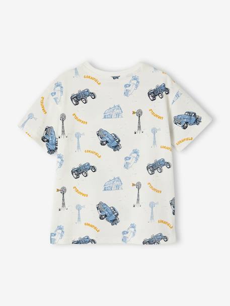 T-Shirt with Farmer Motif for Boys printed white 