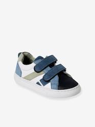 Shoes-Boys Footwear-Leather Trainers with Hook-and-Loop Fasteners for Boys, Designed for Autonomy