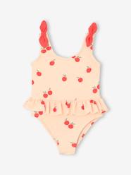 Baby-Swim & Beachwear-Apples Swimsuit for Baby Girls