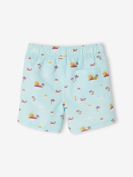 Printed Swim Shorts for Boys aqua green 