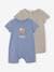 Pack of 2 Playsuits for Newborn Babies chambray blue 