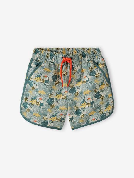 Printed Swim Shorts for Boys printed green 