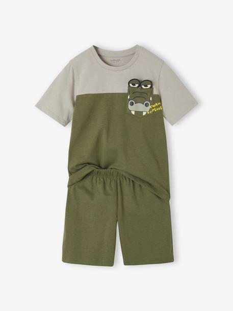 Crocodile Short Pyjamas for Boys olive 