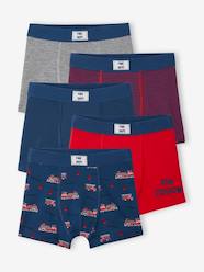 Pack of 5 "Firefighter" Stretch Boxers in Organic Cotton for Boys