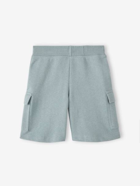 Cargo-Style Sports Shorts for Boys aqua green+navy blue 
