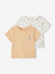 -Pack of 2 Short Sleeve, Organic Cotton T-Shirts for Newborn Babies