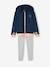 Sports Combo, Zipped Jacket & Leggings in Techno Fabric, for Girls navy blue 