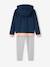 Sports Combo, Zipped Jacket & Leggings in Techno Fabric, for Girls navy blue 