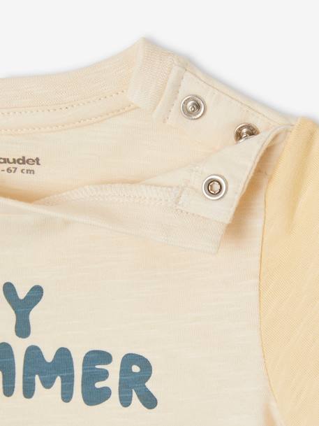Colourblock 'Happy Summer' T-Shirt for Babies sky blue 