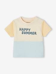 Baby-T-shirts & Roll Neck T-Shirts-T-Shirts-Colourblock "Happy Summer" T-Shirt for Babies