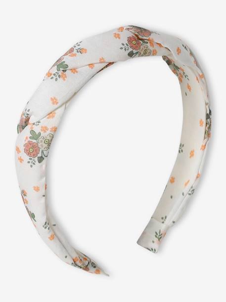 Bohemian Alice Band for Girls printed pink 