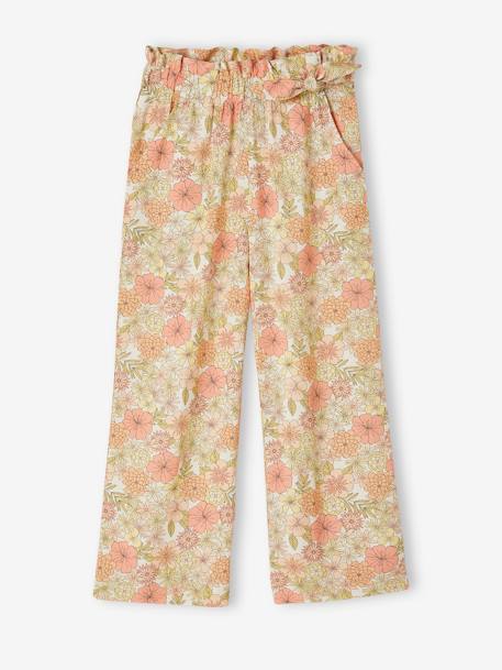 Floral Print Trousers ecru+multicoloured+pale yellow 