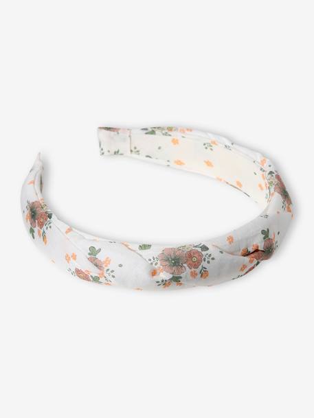 Bohemian Alice Band for Girls printed pink 