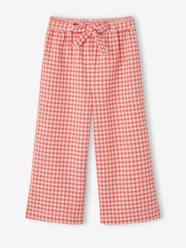 Girls-Trousers-Wide-Leg, Printed Cropped Trousers for Girls