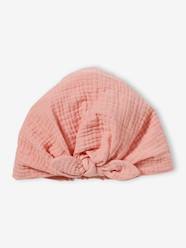 Plain Scarf Hat with Bow, for Baby Girls